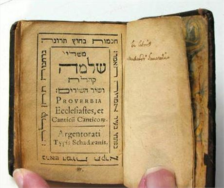 Mishlei Shelomoh, Kohelet, veShir haShirim, Strasbourg [1591]